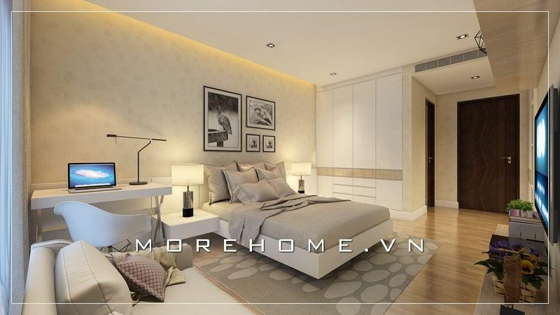 Lựa chọn giường ngủ hiện đại đồng bộ với màu sắc của căn phòng tạo nên sự sang trọng và cá tính cho cả căn phòng